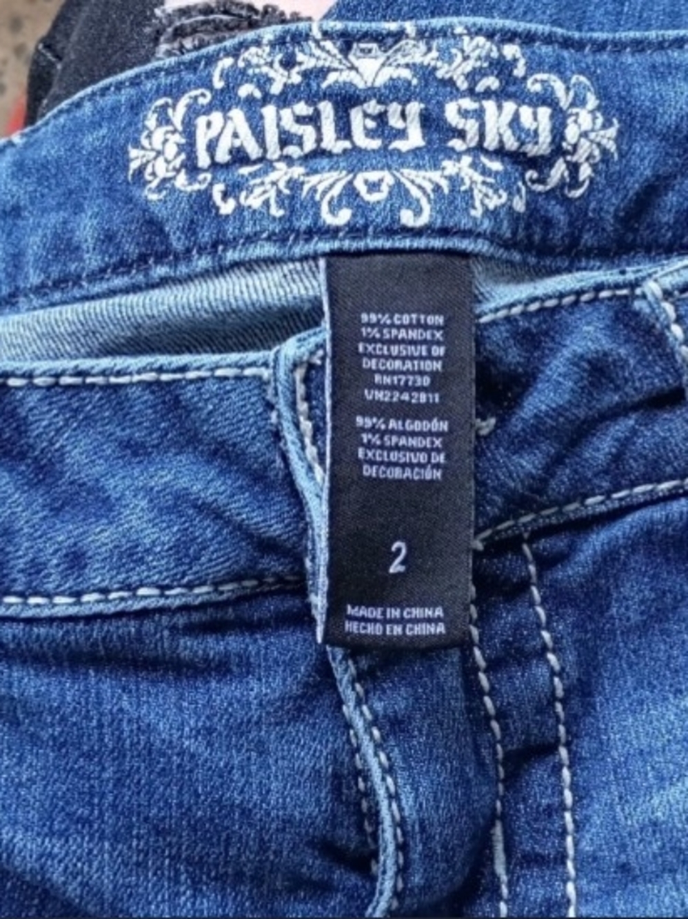 Paisley Sky • Women's Dark Blue Skinny Jeans